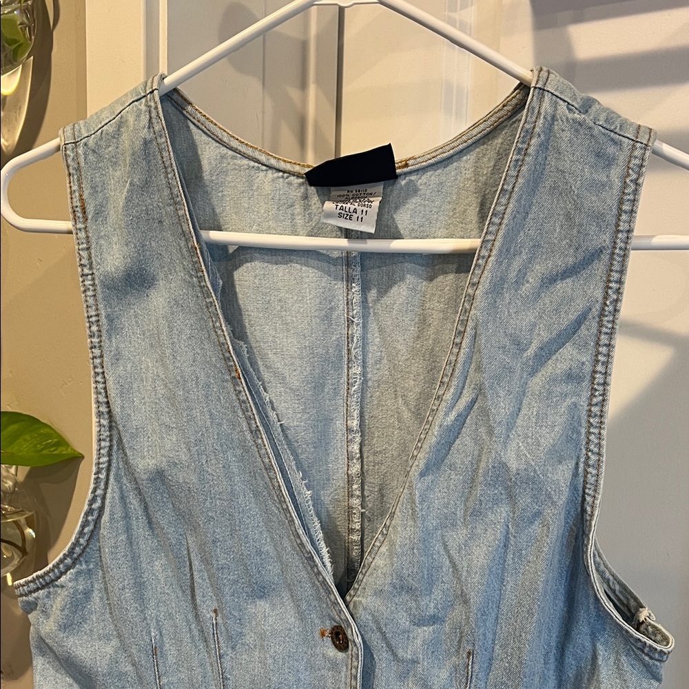 Faded Glory Light Blue Denim Sleeveless Dress - Picture 2 of 4